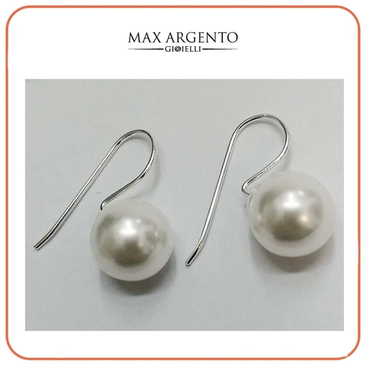 Orecchini A Cerchio Con Perla In Argento Sterling 925 - Gioiello Elegante Per Bambina E Donna - Ideale Per Prima Comunione