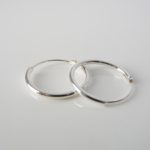 Orecchini 15 mm cerchio lavorato in argento 925